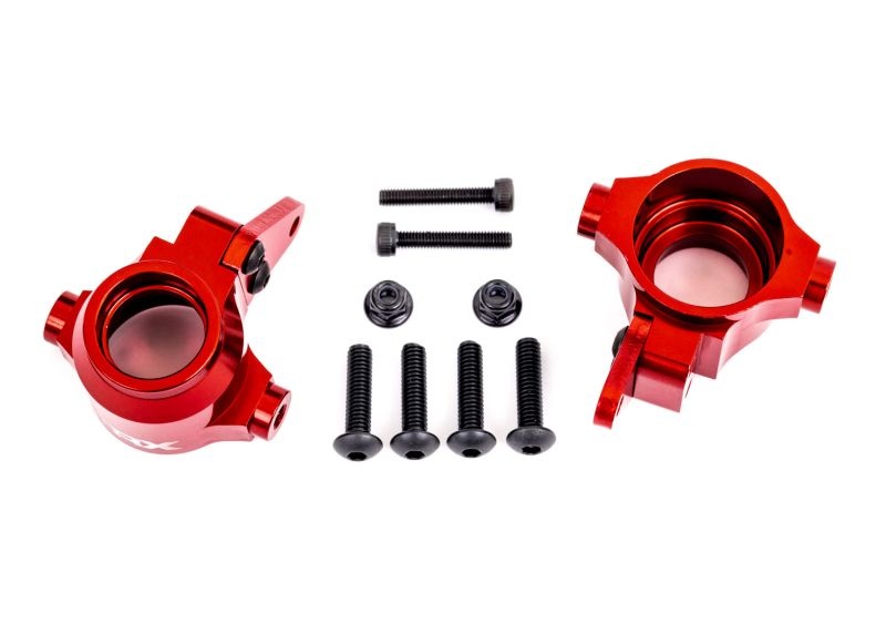 Traxxas Lenkhebel Alu l/r vo Titanium rot eloxiert 9635R