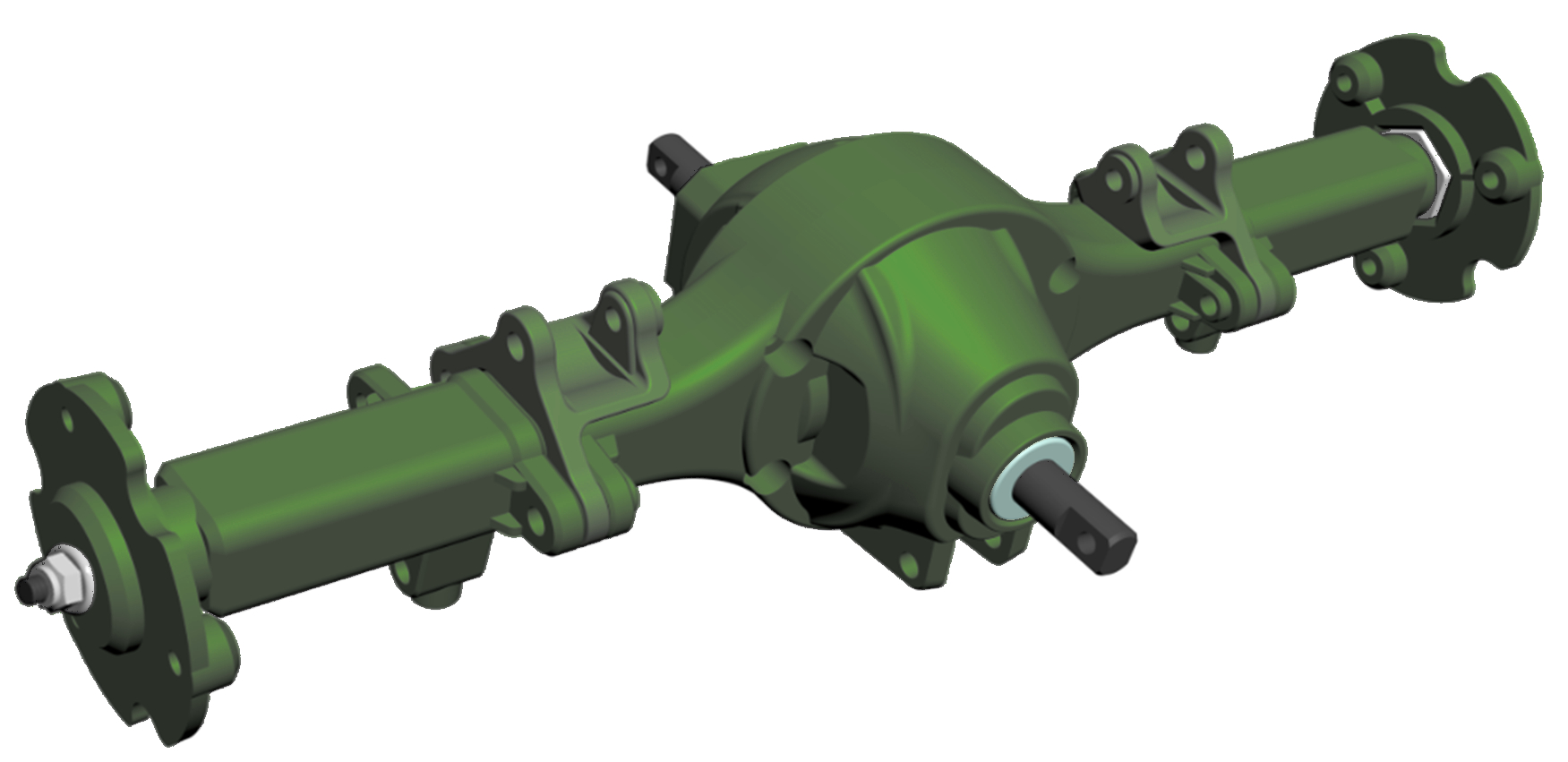 Amewi Mittelachse hinten komplett montiert für 8x8 Truck grün T002G