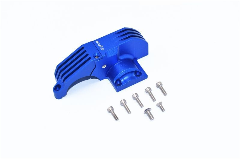 GPM Alu Hauptzahnradabdeckung blau Traxxas MAXX