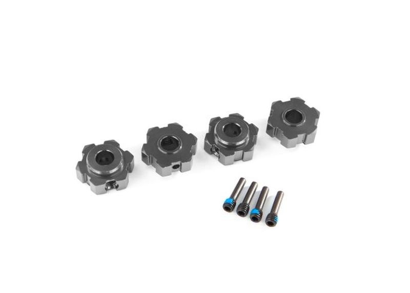 Traxxas Sechskantradminehmer Alu grau  8956-GRAY