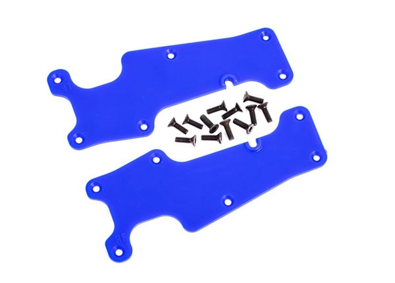 Traxxas Querlenker-Abdeckung blau vorn l/r + Schrauben 9633X