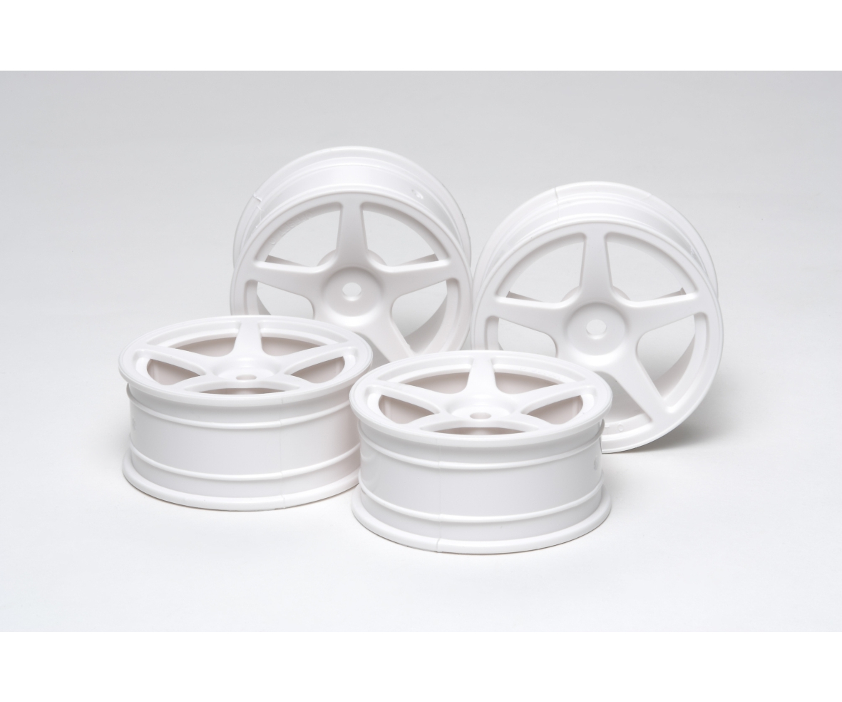 Tamiya 53471 1:10 Felgen (2) 5-Speichen weiß 24mm 300053471