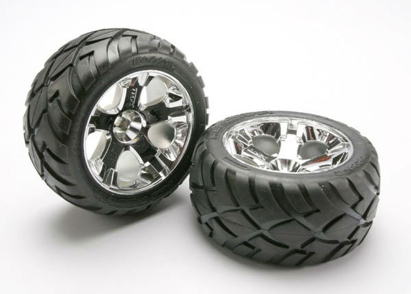 Traxxas Felgen + Reifen verklebt 5576R - Abbildung 1
