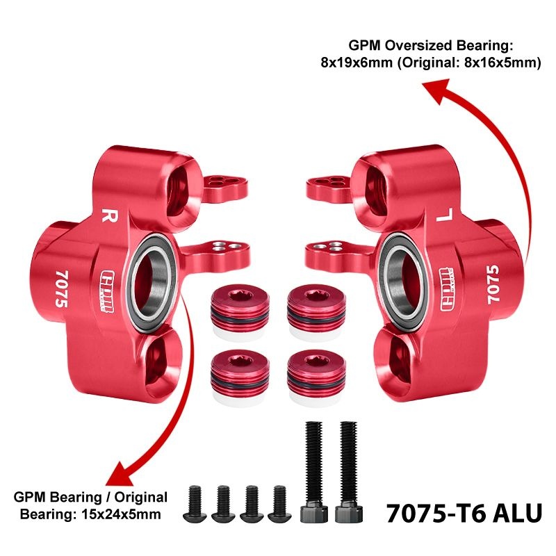 GPM Alu Lenkhebel rot (für große Lager) ARRMA KRATON/EXB/NOTORIOUS 6S MKV6021R
