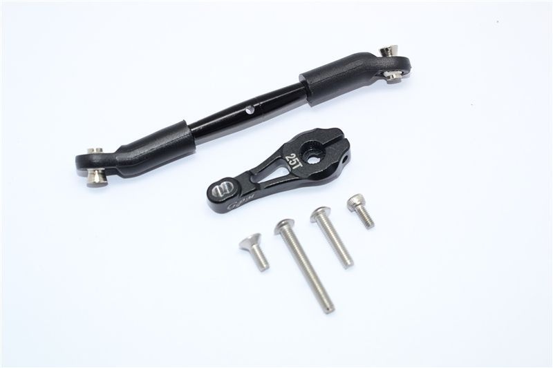 GPM Alu Servo Horn 25T mit Spurstange schwarz Traxxas Traxxas4 & 6