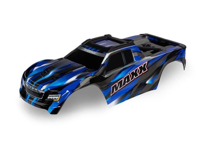Traxxas Karo Wide-Maxx blau lackiert + Decal Sheet 8918A