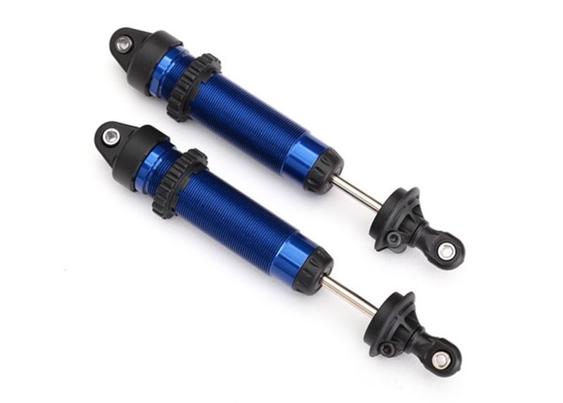 Dämpfer GTR 134mm blau Alu (gebaut ohne Federn) vo Gewinde ( 8450X