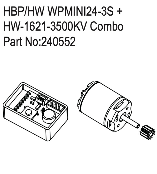 Hobby Plus HBP/HW WPMINI24-3S + HW-1621-3500KV Combo 240552