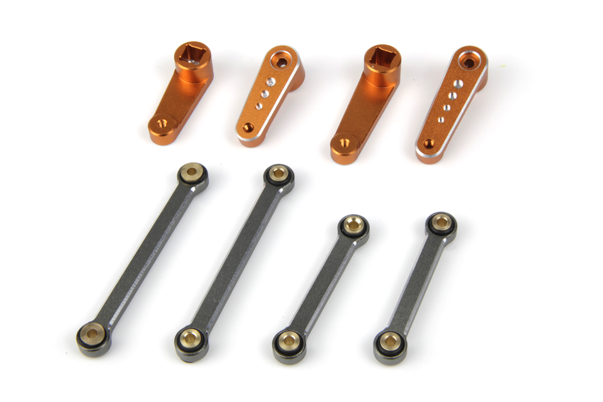 HPI Aluminum Stabilisator Set (Gunmetal/Orange/Vorne/Hinten) 161420