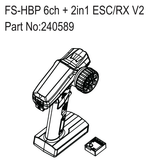 Hobby Plus FS-HBP 6ch + 2in1 ESC/RX V2 240589