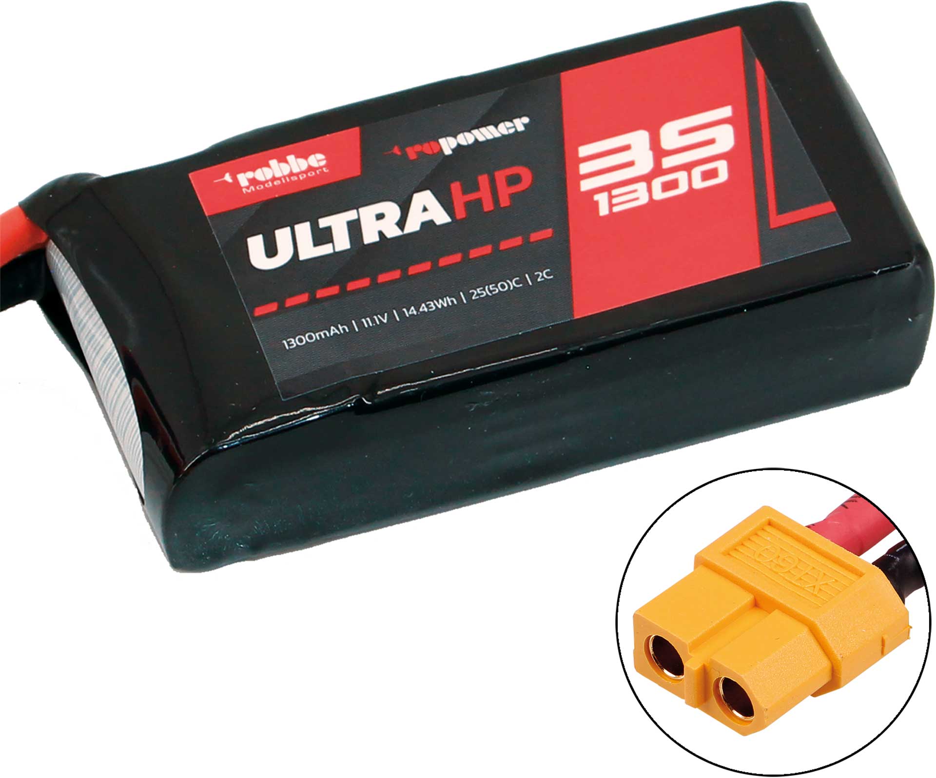 Robbe RO-POWER ULTRA HP 1300MAH 11,1 VOLT 3S 25(50)C LIPO AKKU 7333