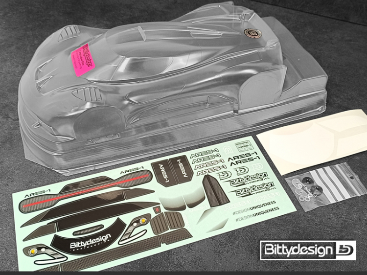 Bittydesign GT12 Body ARES-1 (Clear) 1/12 BDGT12-AS1