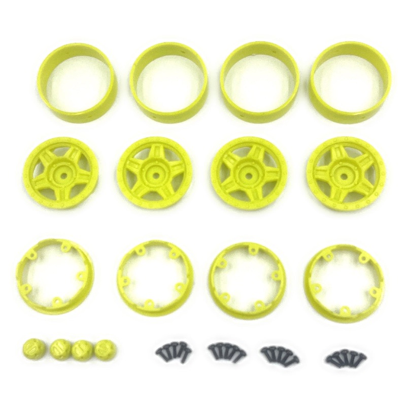 Hobby Plus Deep Star Bead Lock Wheel ( 1.2 ) Yellow 240502