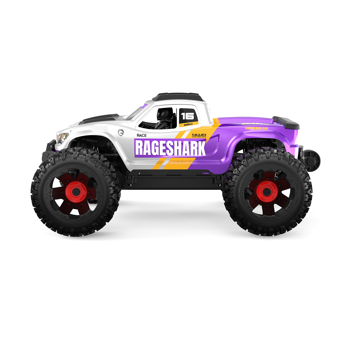 UDI RC Rageshark Monster Truck Brushed 1/16 Purple - Abbildung 2