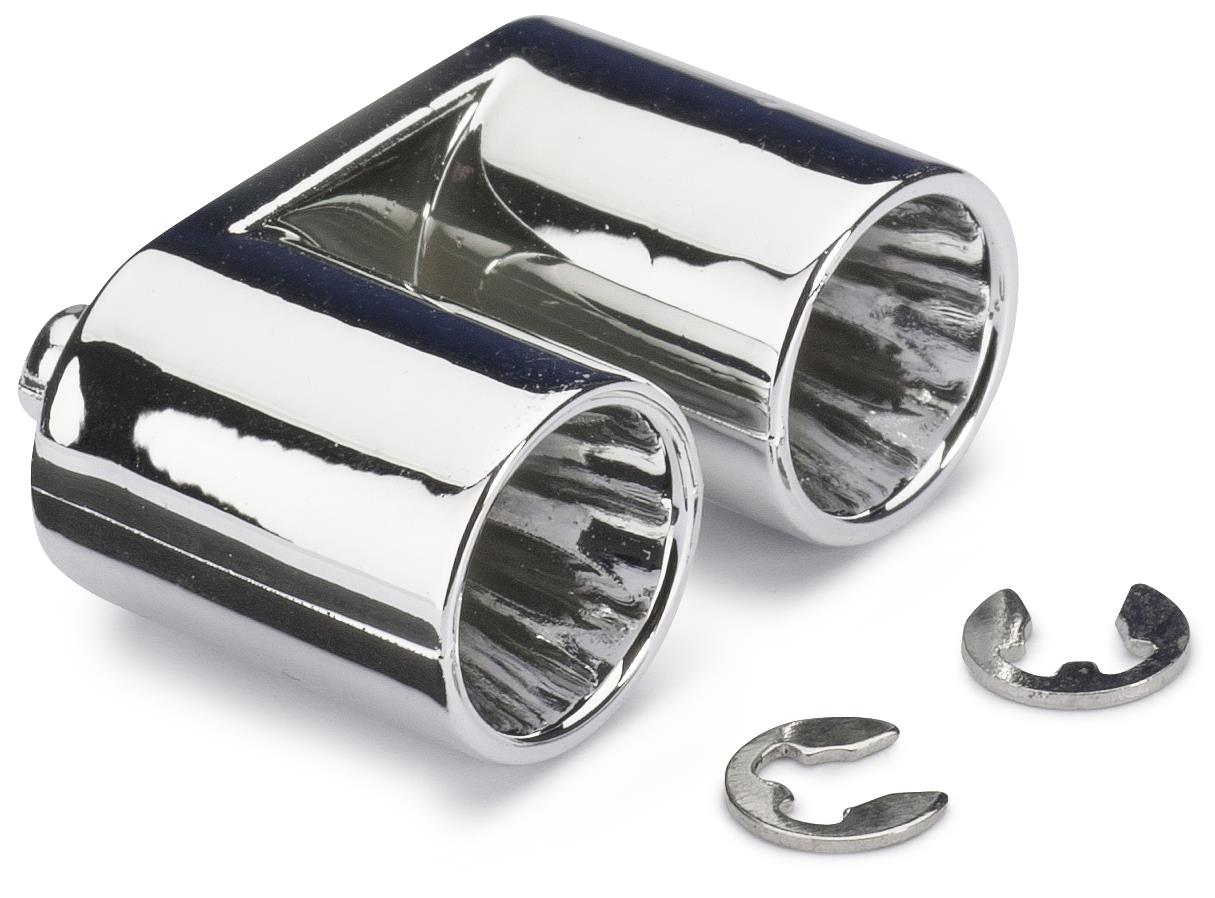 Absima Auspuffset "TwinTop" für Karo chrom 2320002