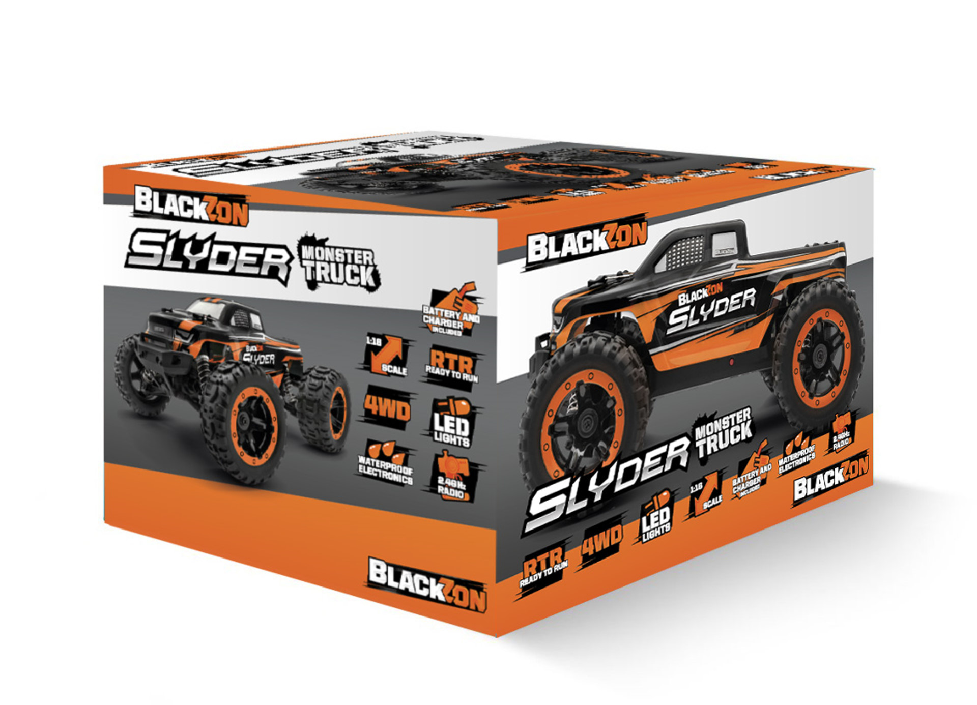 BLACKZON Slyder MT Orange 1/16 4WD Elektro RC Monster Truck 540099 - Abbildung 6