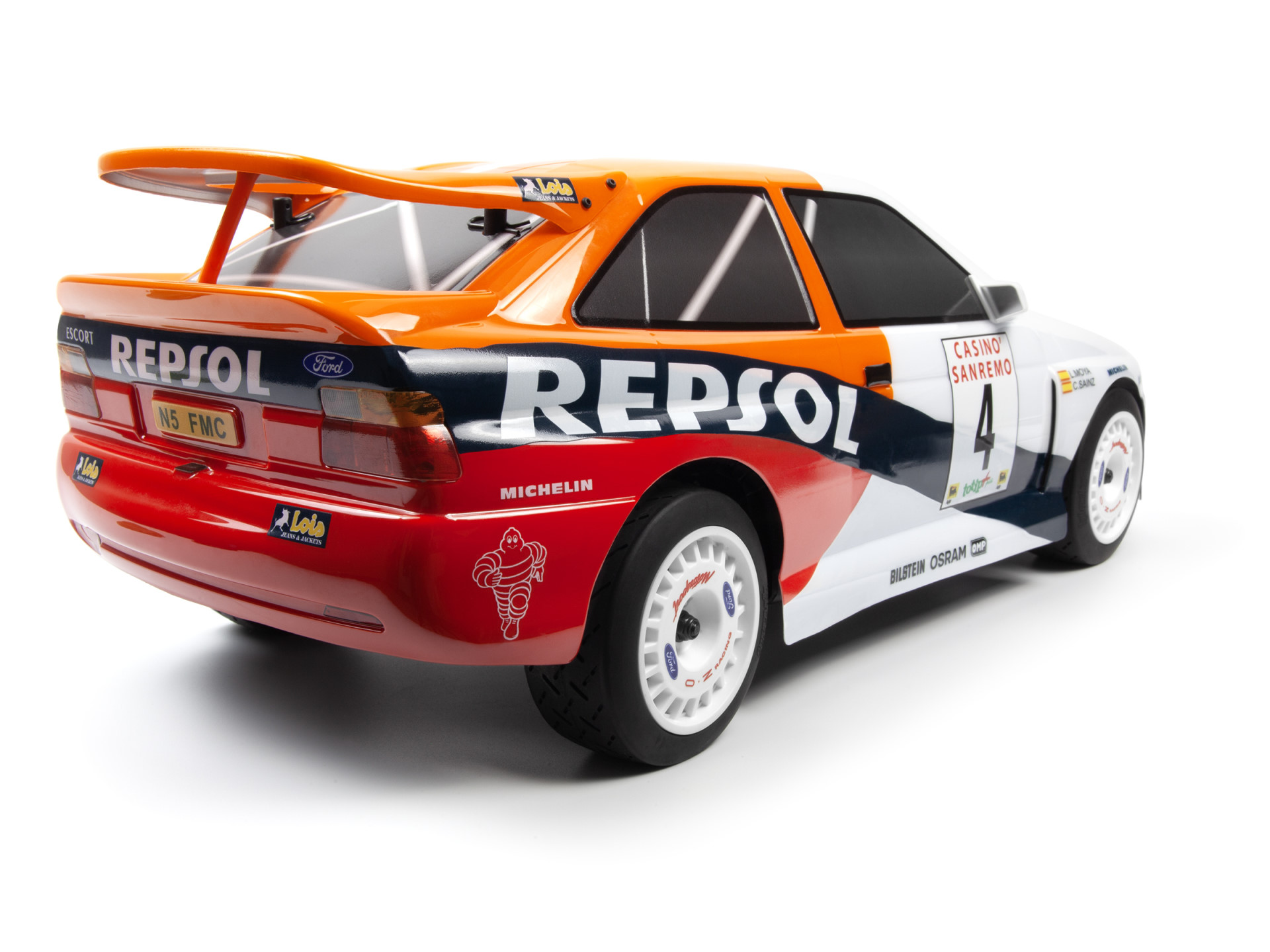 HPI WR8 FLUX 1996 Ford Escort Cosworth Rally Sanremo RTR 160558 - Abbildung 4