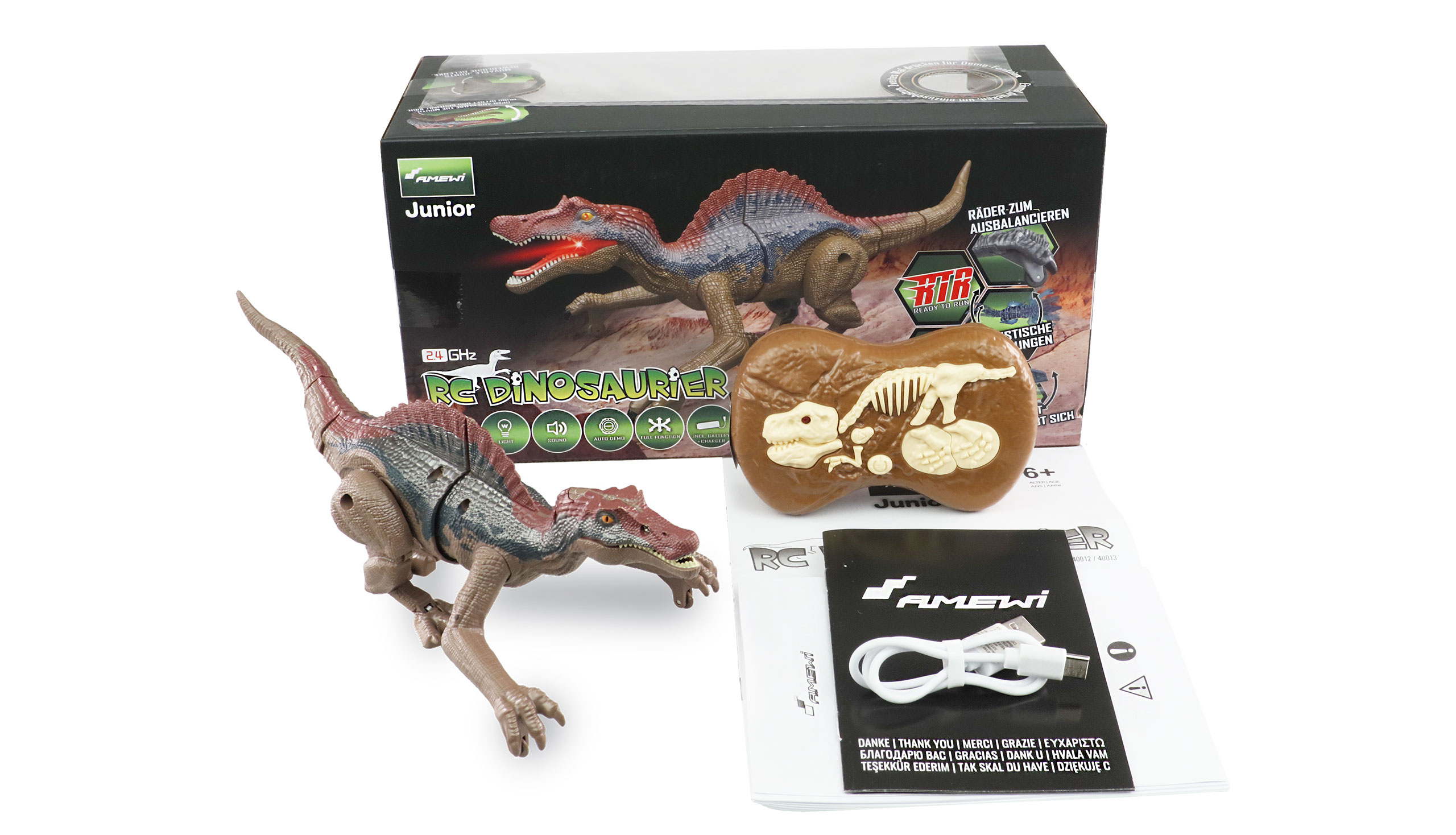 Amewi Spinosaurus RC Dinosaurier 21cm, RTR 40011