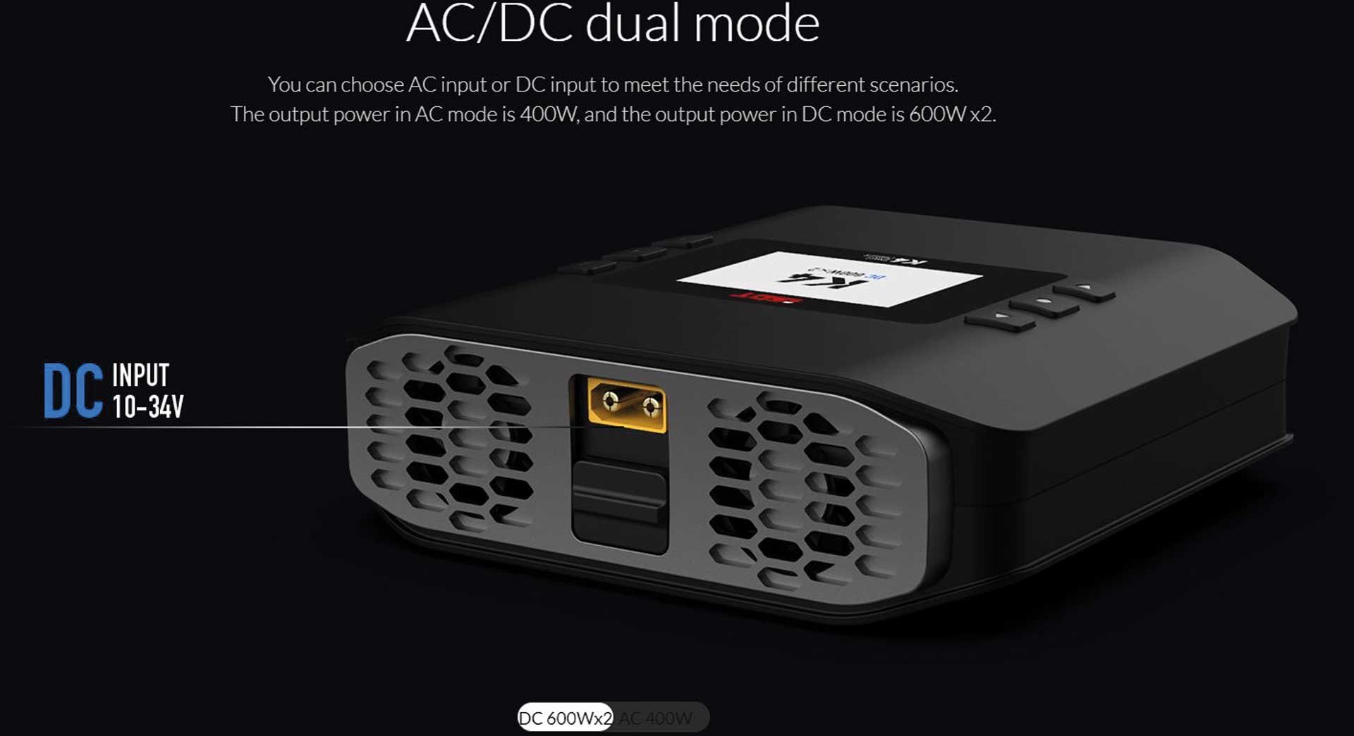 ISDT K4 Smart Charger AC/DC 1-8S / 2x 20A 2x 600W K4