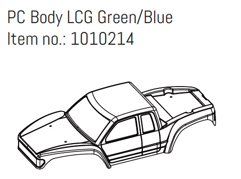 Hobby Plus RC Technology Co., Ltd. PC Body LCG Green/Blue - GOAT 1010214
