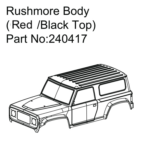 Hobby Plus Rushmore Body (Red/Black) 240417
