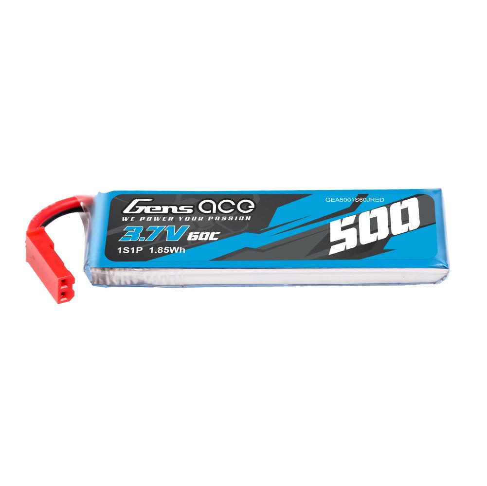 Gens Ace 500mAh 3.7V 60C 1S1P Lipo Akku Pack mit JST-SYP Stecker GEA5001S60JRED