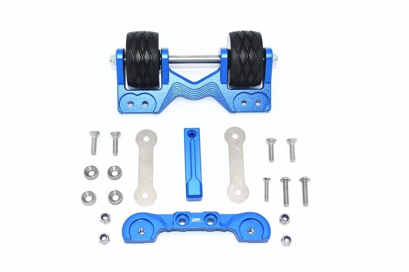 GPM Alu Wheeliebar hinten blau Traxxas MAXX