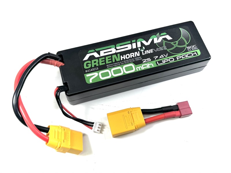Absima Greenhorn Vol.2 LiPo Akku 2S 7,4V 50C 7000mAh HC (XT90/T-Plug) 4140019 - Abbildung 1