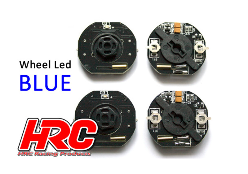 HRC LED Lichtset Blau 1/10 TC/Drift Bremsscheibenlook 12mm Hex Radmitnehmer (4 Stk.) HRC8741B