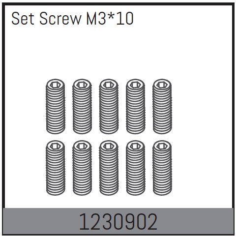 Absima M3*10 Madenschrauben (10 St.) 1230902