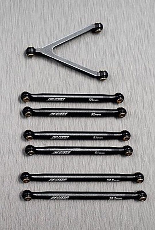SAMIX SCX24 133.7mm alum. link kit set 7pcs für SCX-24 SCX24-6026MS