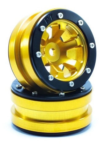 Metsafil Beadlock Wheels PT- Claw Gold/Schwarz 1.9 (2 St.) MT0060GOB