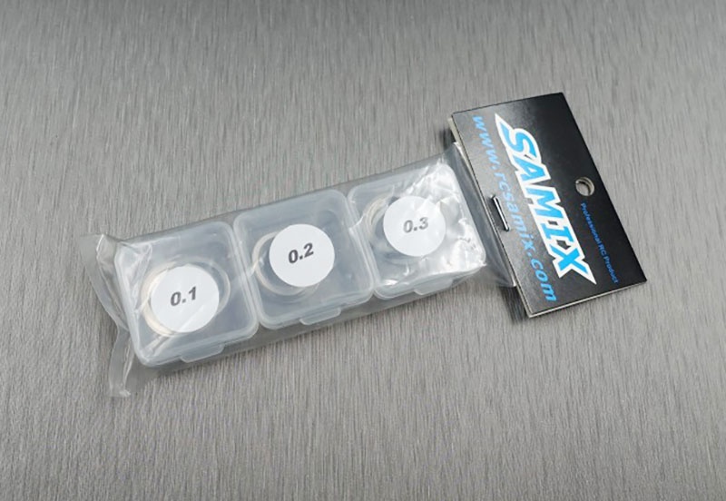 SAMIX 30Stück 10x12x0.1,0.2,0.3 (mit 3 kleinen Plastik-Boxen) für Shim set SS-3010