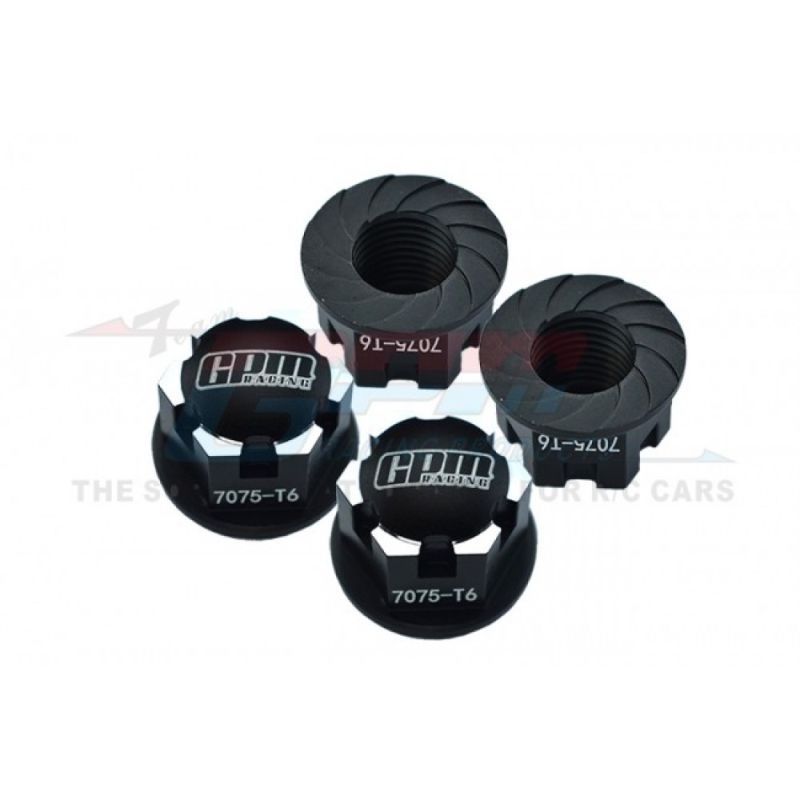 GPM Aluminium Radnabenabdeckung schwarz (4) TRX 1/10 E-Revo, MAXX & Sledge ER2005ABK