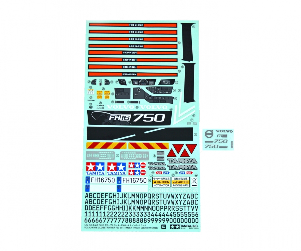 Tamiya 95961 Aufkleber Volvo FH16 56360 319495961