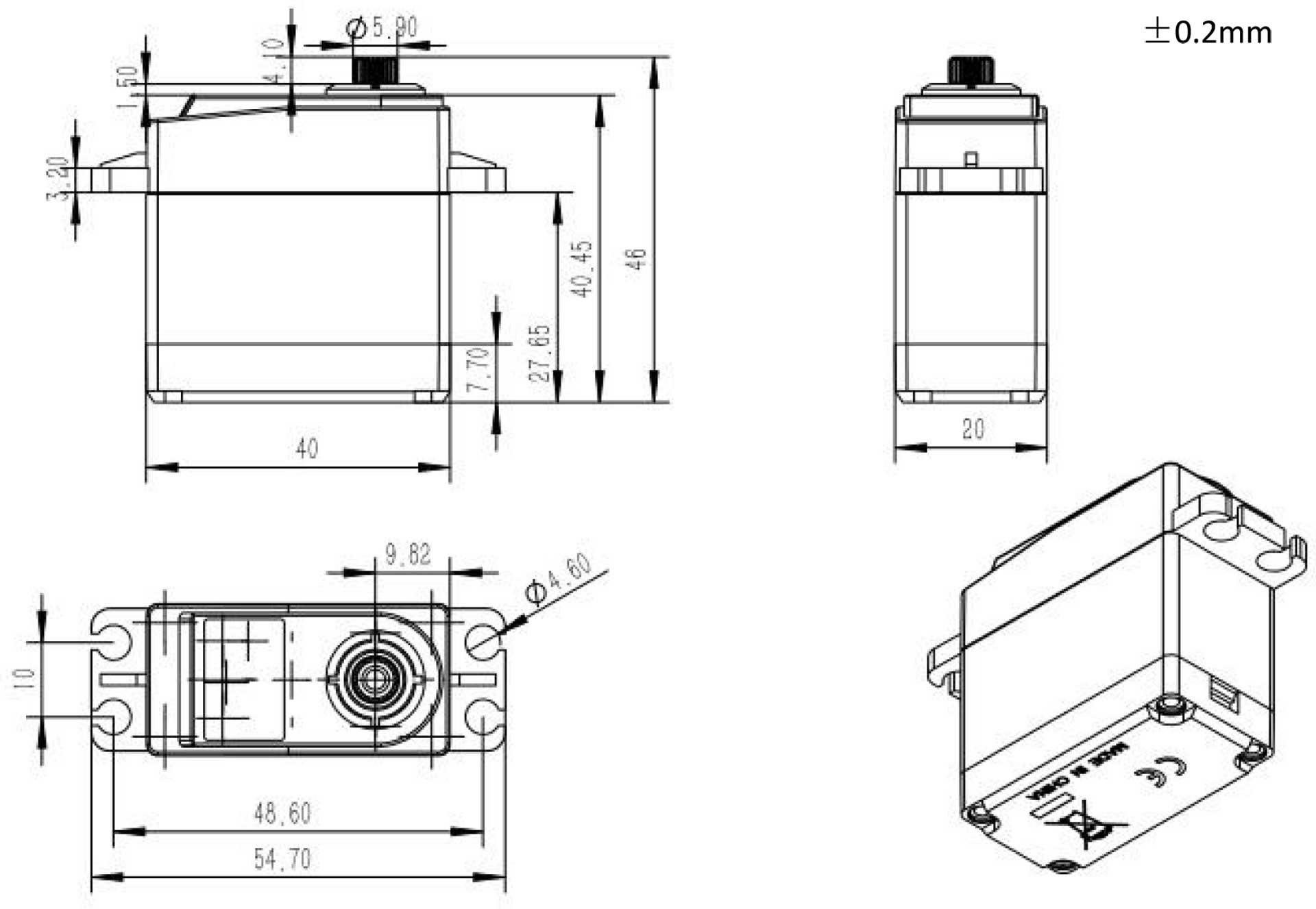 Robbe FS 515+ HV BB MG Digital Servo mit Teil- Aluminium Gehäuse und Softstart 9149