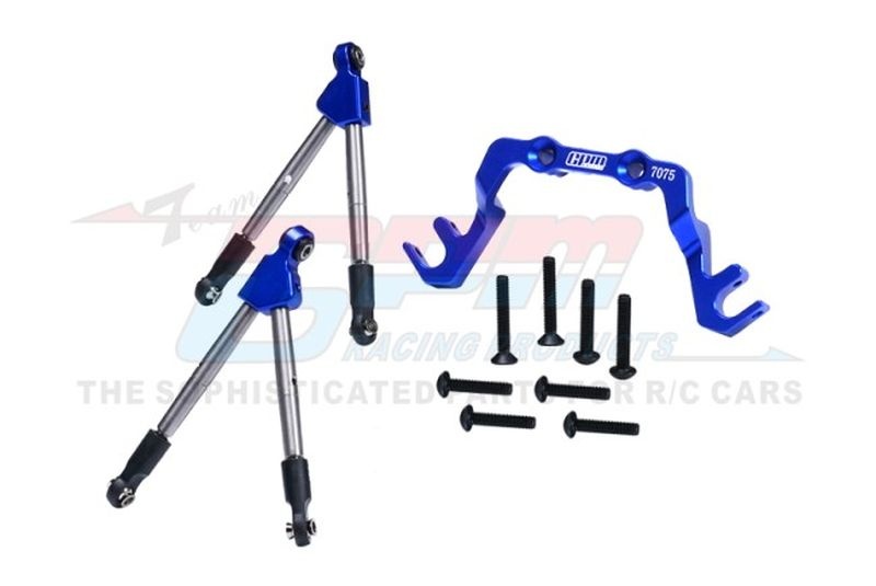 GPM Aluminium Querlenker Verstärkung oben vorn blau für C-Hub TRX Slash 4x4 LCG SLA049LCGNB