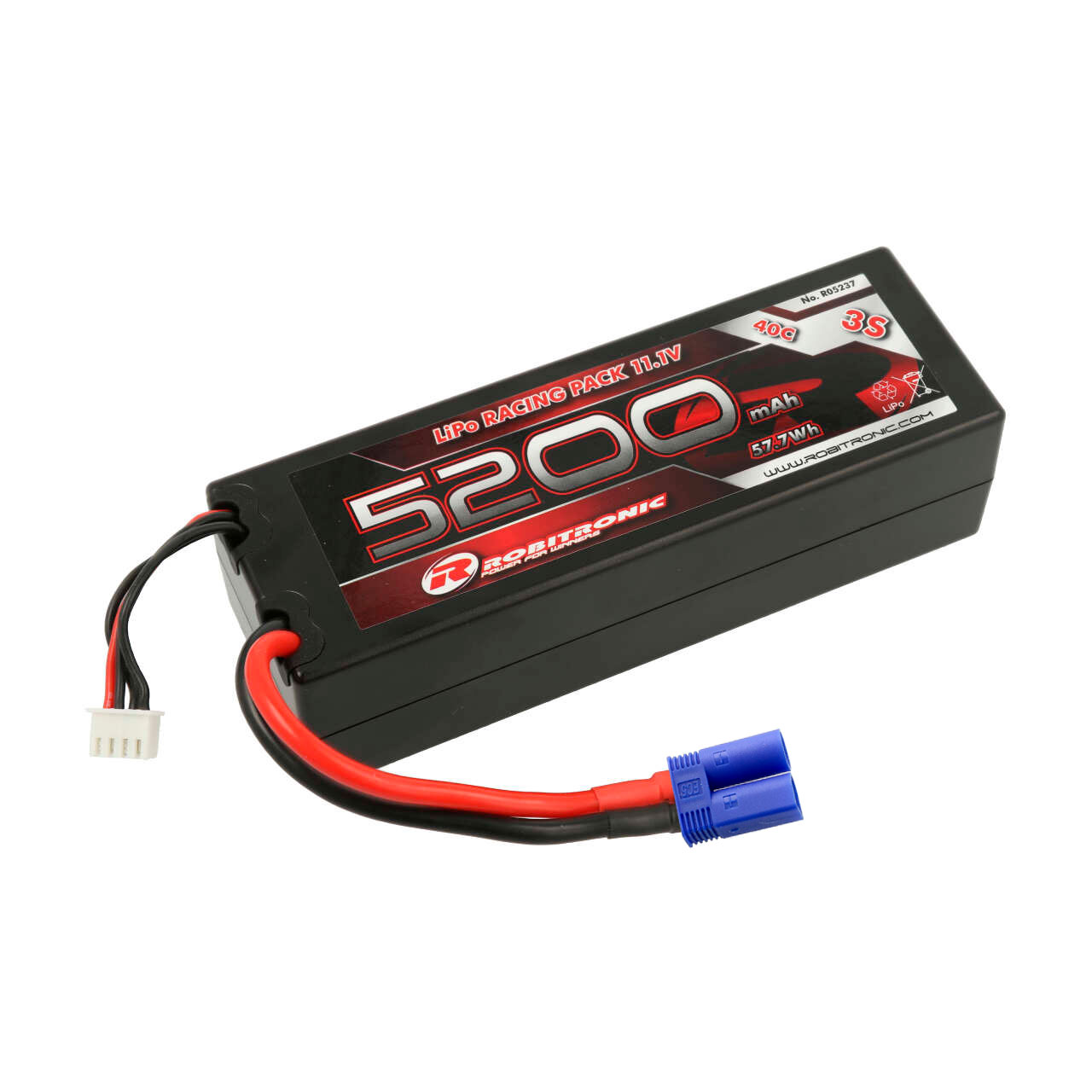 Robitronic LiPo Akku 5200mAh 3S 40C EC5 Stecker R05237EC5