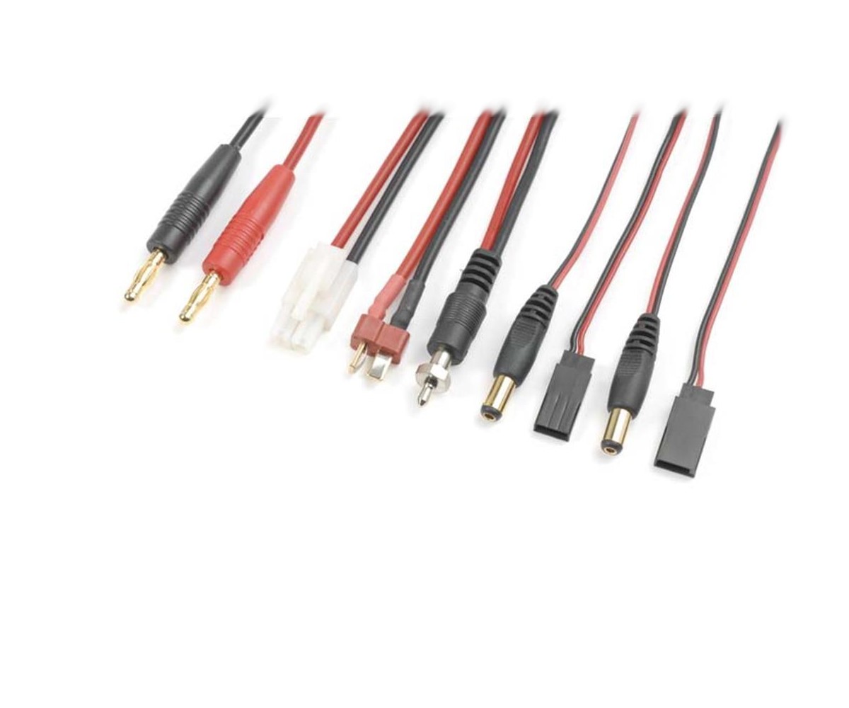 Combi Universal Ladekabel JR TX + Futaba/Hitec TX + Futaba RX + TAM- / Standard-Stecker + T-Stecker