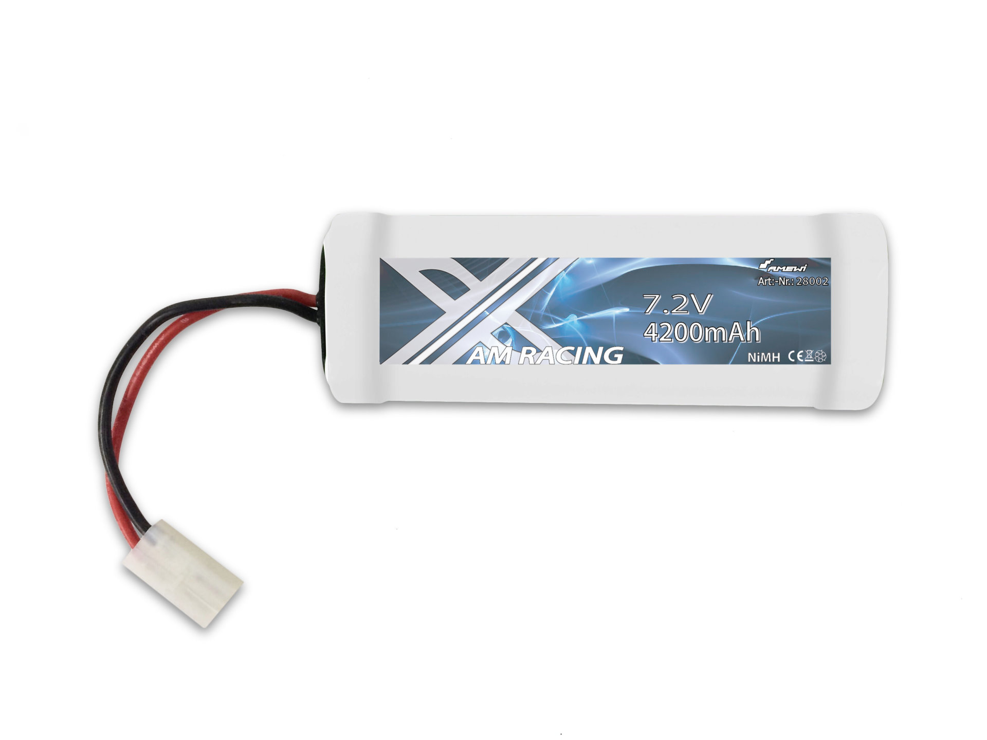 Amewi AMX RACING NiMH Akku 7,2V 4200mAh Tamiya Stecker f. RC-Cars, 1:16 Panzer 28002 - Abbildung 1