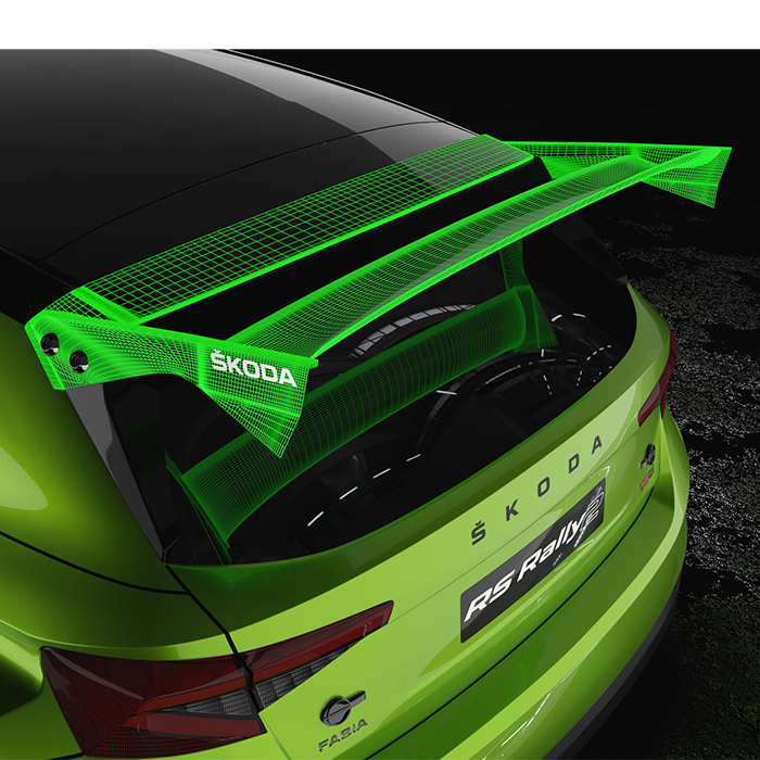 Bittydesign SKODA Fabia RS Rally2 Clear Wing replacement 1,5mm BDRX-FRS2WXH