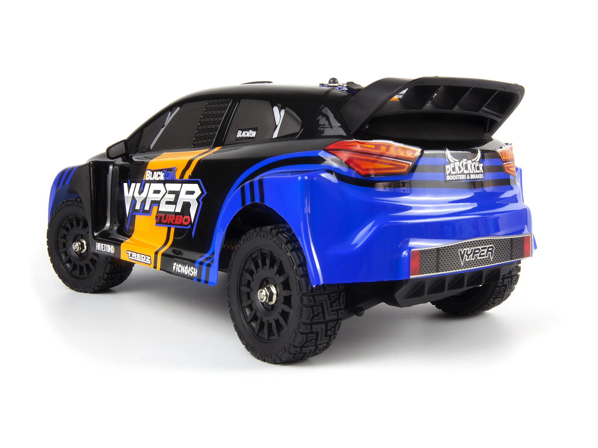 BLACKZON Vyper RX Turbo 1/16 4WD Brushless Rally Car Blau/Orange 540284 - Abbildung 4