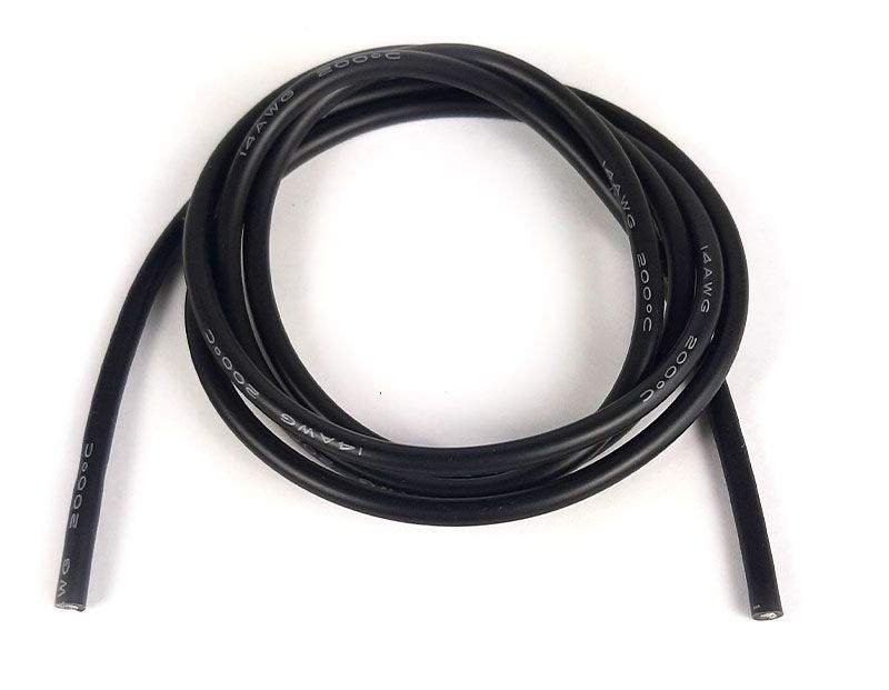 H-SPEED Silikonkabel flexibel 14AWG 2,5mm² 1m schwarz HSPC101
