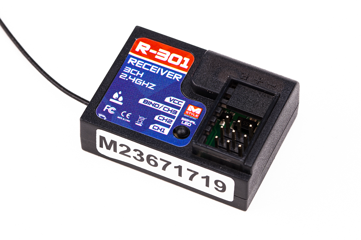 MStyle Empfänger R-301 3-Kanal 2.4GHZ - Wasserdicht 542403