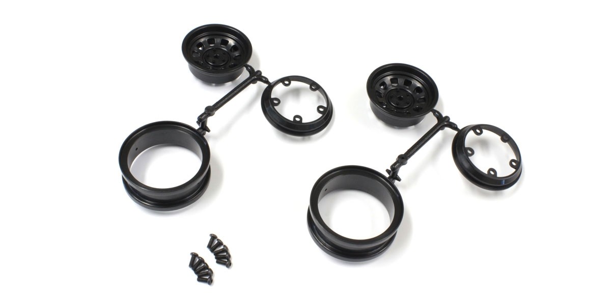 Kyosho FELGENSATZ 1.9 INCH OUTLAW RAMPAGE (2) SCHWARZ OLH001BK