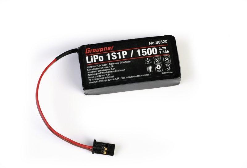 GRAUPNER Senderakku LiPo 1S1P / 1500 TX 3,7V MZ-12 S8520