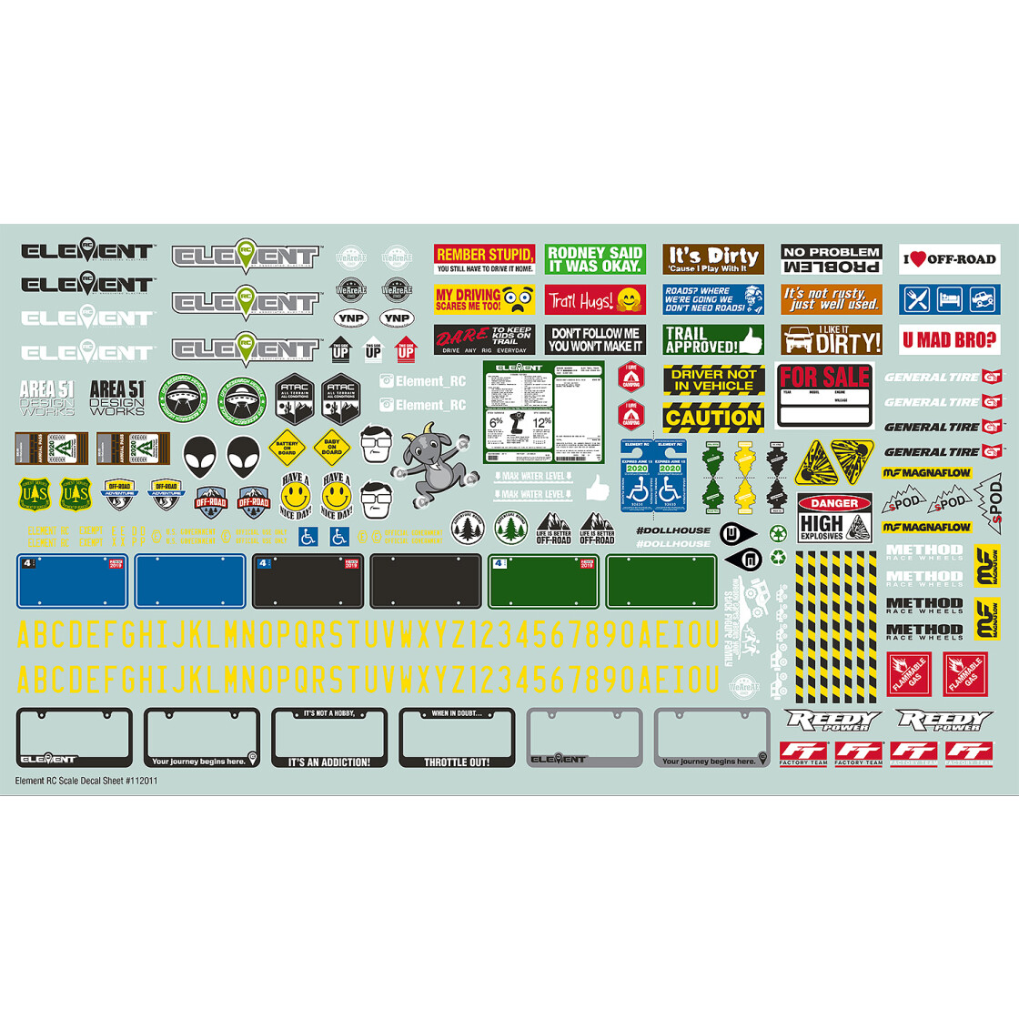 Element RC Enduro Scale Decal Sheet AE42148