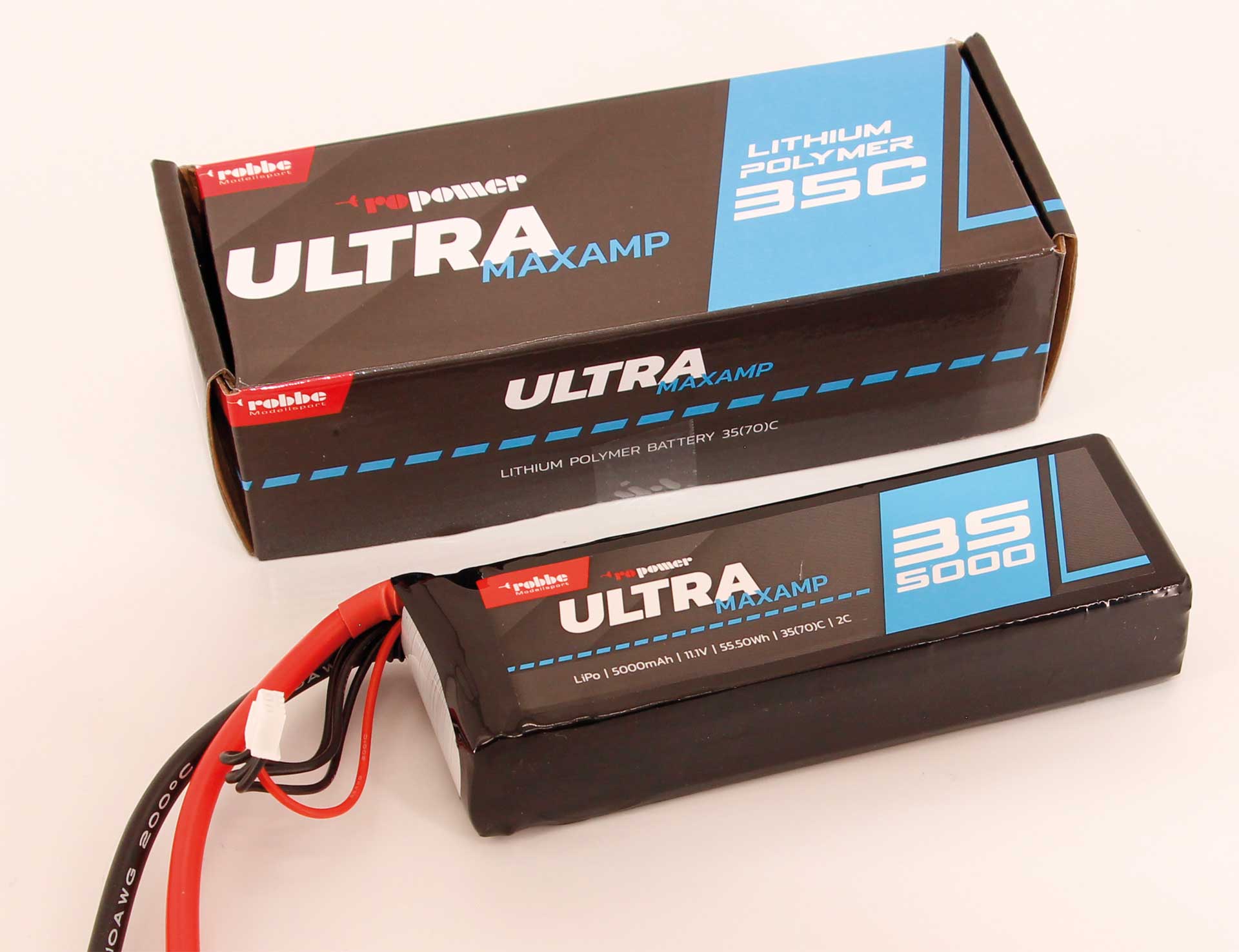 Robbe RO-POWER ULTRA MAXAMP 5000MAH 11,1 VOLT 3S 35(70)C LIPO AKKU XT-90 7372