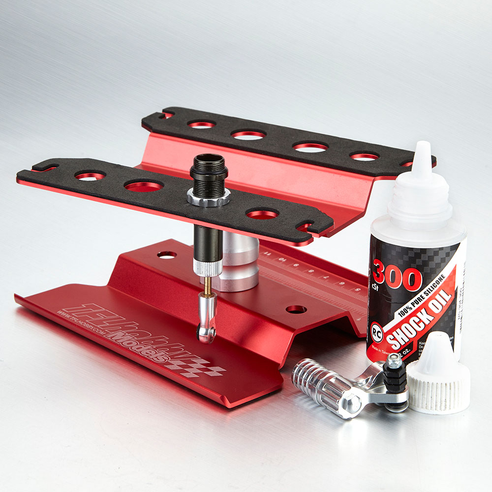 TC1505-R Auto Montagestand 1/10 drehbar rot eloxiert