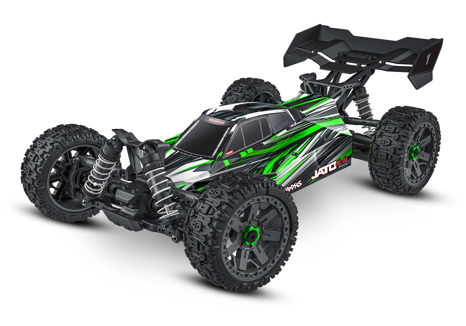 Traxxas JATO 4x4 BL-2S Brushless Buggy grün HD-Teile ARTR 90154-4 - Abbildung 1
